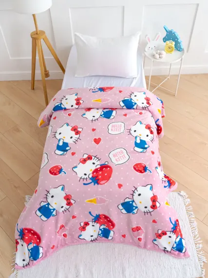 Плед детский Павлинка Аэро Софт Hello Kitty Клубнички р. 150*200