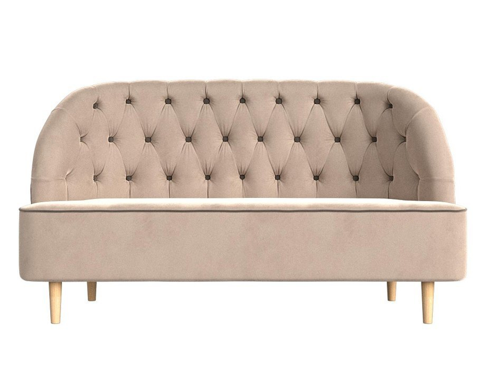 Кушетка Амиса, Бежевый\Коричневый, Велюр, 109827