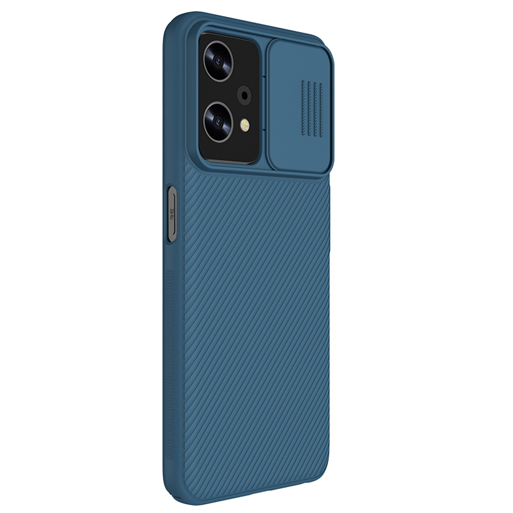 Чехол синего цвета с защитной шторкой для камеры на OnePlus Nord CE2 Lite 5G, Nillkin серия CamShield Case