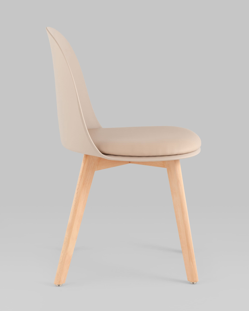 Стул Fog с подушкой бежевый деревянные ножки