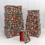 Коробка 34 х 26 х 15.3 см Набор 10 шт "Новый год" (Зеленый)