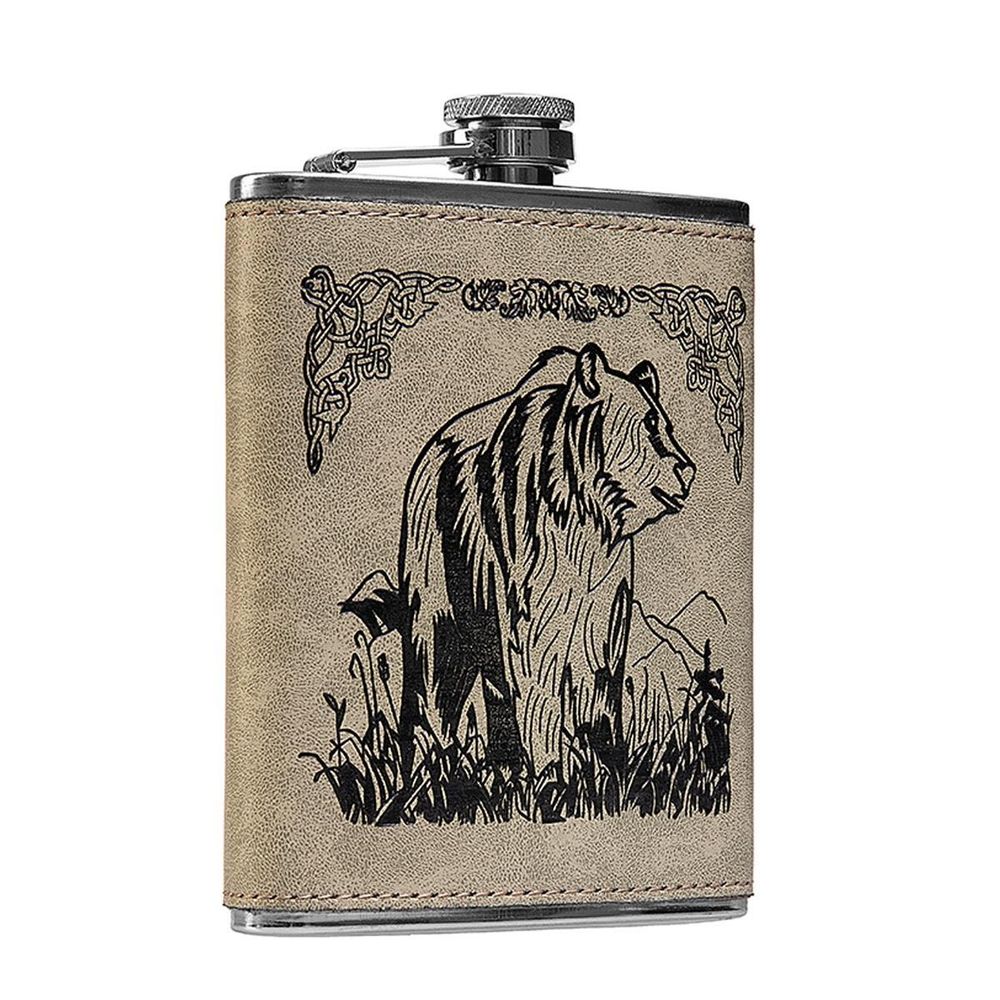 Фляжка Медведь 240 мл (А08-1) Hip Flask