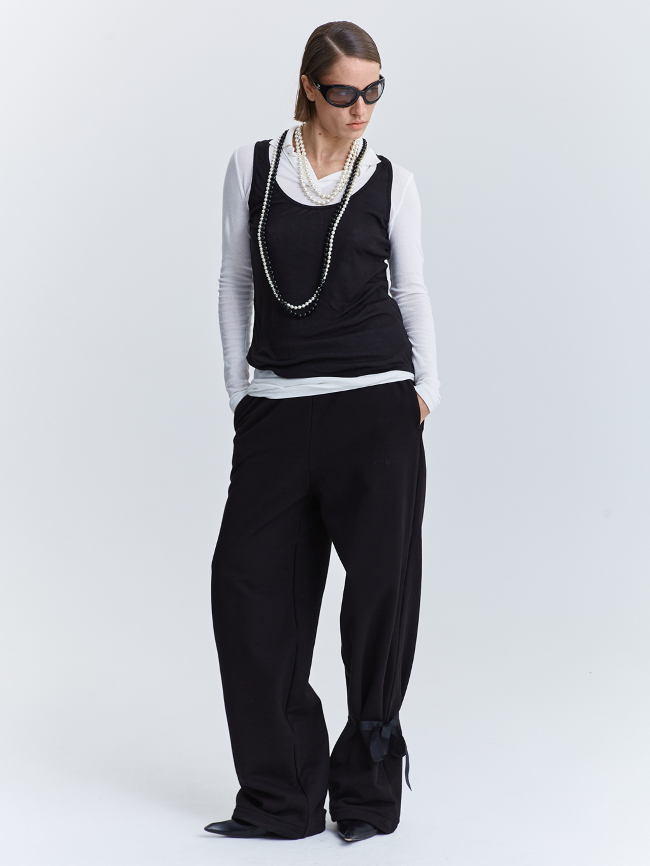 Брюки багги из футера