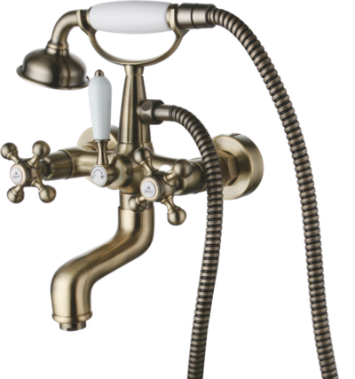 09032-D Смеситель 2-ух руч. для ванны БРОНЗ GANZER  (6/1шт)