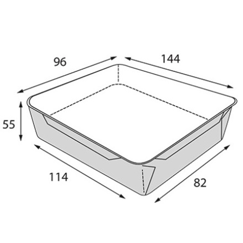 Дно OPSALAD ЧЕРНЫЙ без крышки 500мл 165*120*45 (50шт)/600