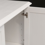 Комод белый с ящиками и дверцами Харви из массива сосны с филенкой для спальни и кухни в викторианском стиле, комод деревянный для вещей и одежды на ножках напольный