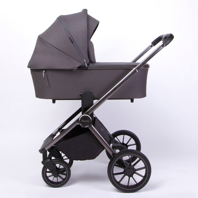 Коляска Peppy Monaco 2 в 1 Antrazit (графитовый), рама графит, шлифованный алюминий