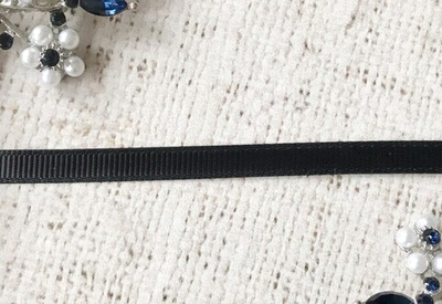Лента репсовая, ш. 0,6 см, чёрный