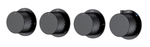 Смеситель встроенный с термостатом STICK DIAMOND MATT BLACK 5-проходной