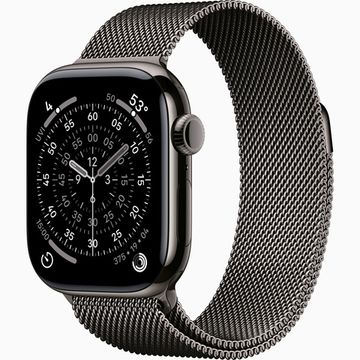 Apple Watch Series 11 GPS 42mm Slate Titanium Case with Slate Milanese Loop