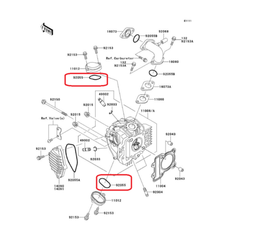 92055-1655 (92055-1231). RING-O,ADJUST CAP	. Kawasaki KL110, KLX110, AN110, KLX140, KLX230,