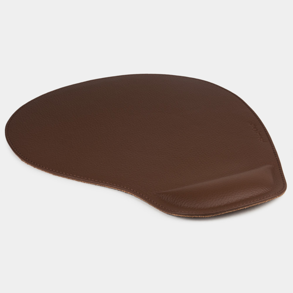Коврик для мышки Elephant из натуральной кожи теленка, шоколадного цвета