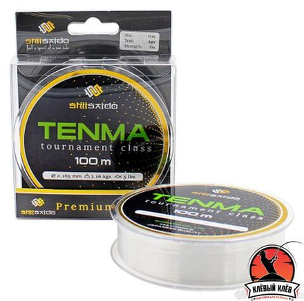 Леска "Shii Saido" Tenma, L-100 м, d-0,234 мм, test-4,09 кг, прозрачная