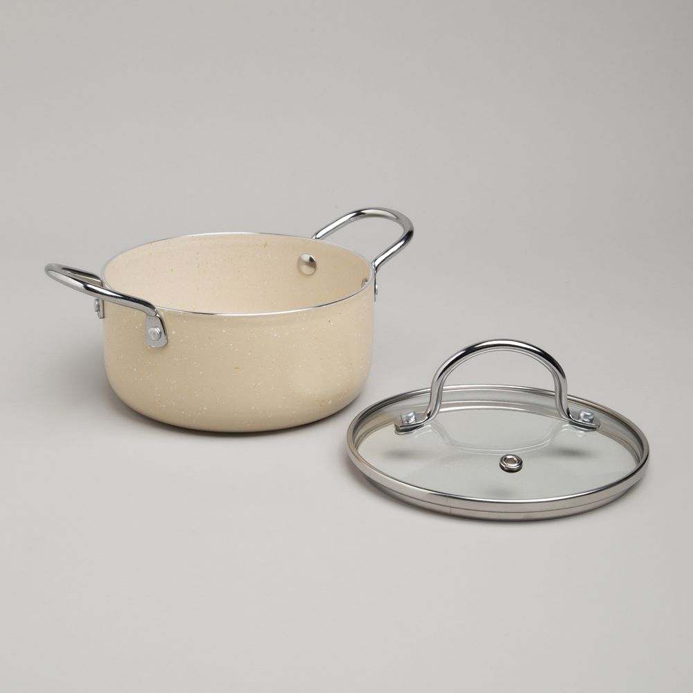 КАСТРЮЛЯ AGNESS С АНТИП. ПОКР. И СТЕКЛ. КРЫШКОЙ 950 МЛ, 14*7 СМ