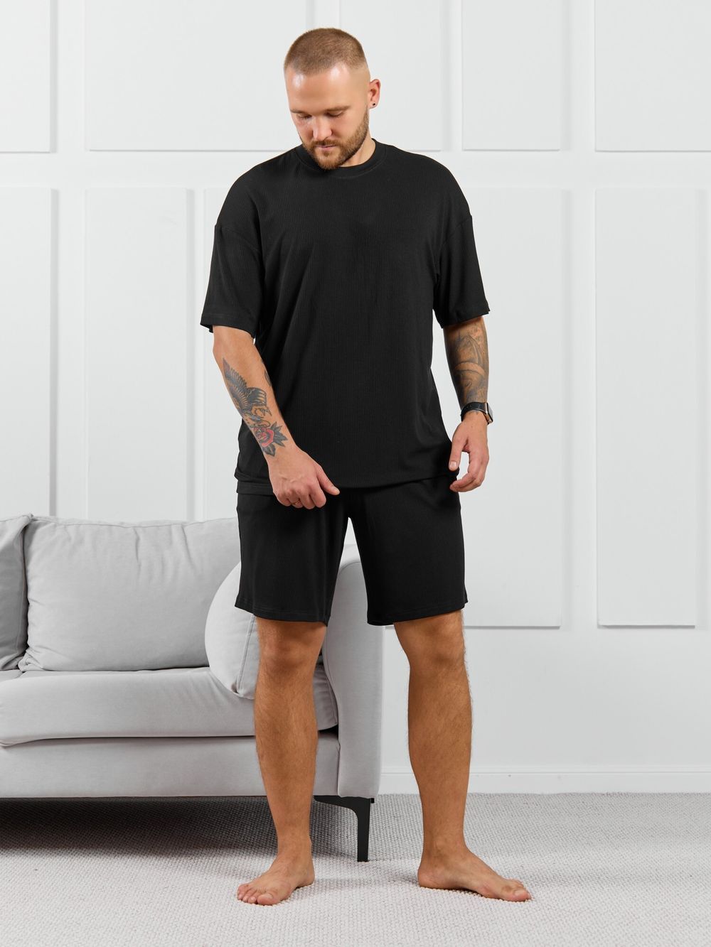 Фуфайка (футболка) мужская  Алессандро-1 Виотекс ЧЁРНЫЙ