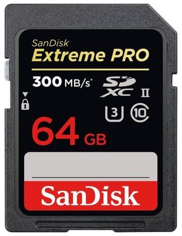 Карта памяти SanDisk Extreme PRO SDXC UHS-II 300MB/s 64GB (SDSDXPK-064G)