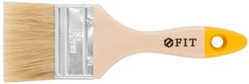 Кисть флейцевая "Стандарт-Плюс", натур.светлая щетина, деревянная ручка 2,5" (63 мм)