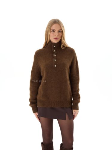 Коричневый джемпер из шерсти и кашемира с люрексом