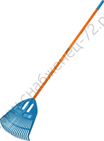 GRINDA PP-23 FIBER, 500 х 50 х 1680 мм, 23 зубца, ударопрочный пластик, фибергласовый черенок, грабли веерные пластиковые, PROLine (421815)