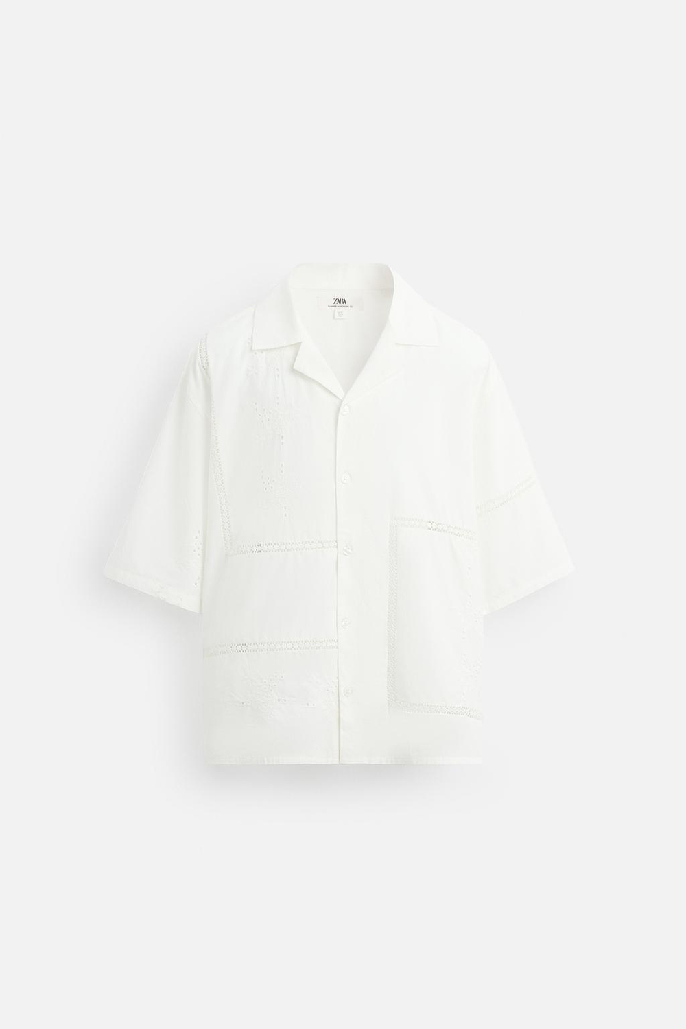 Рубашка relaxed fit с кружевом
