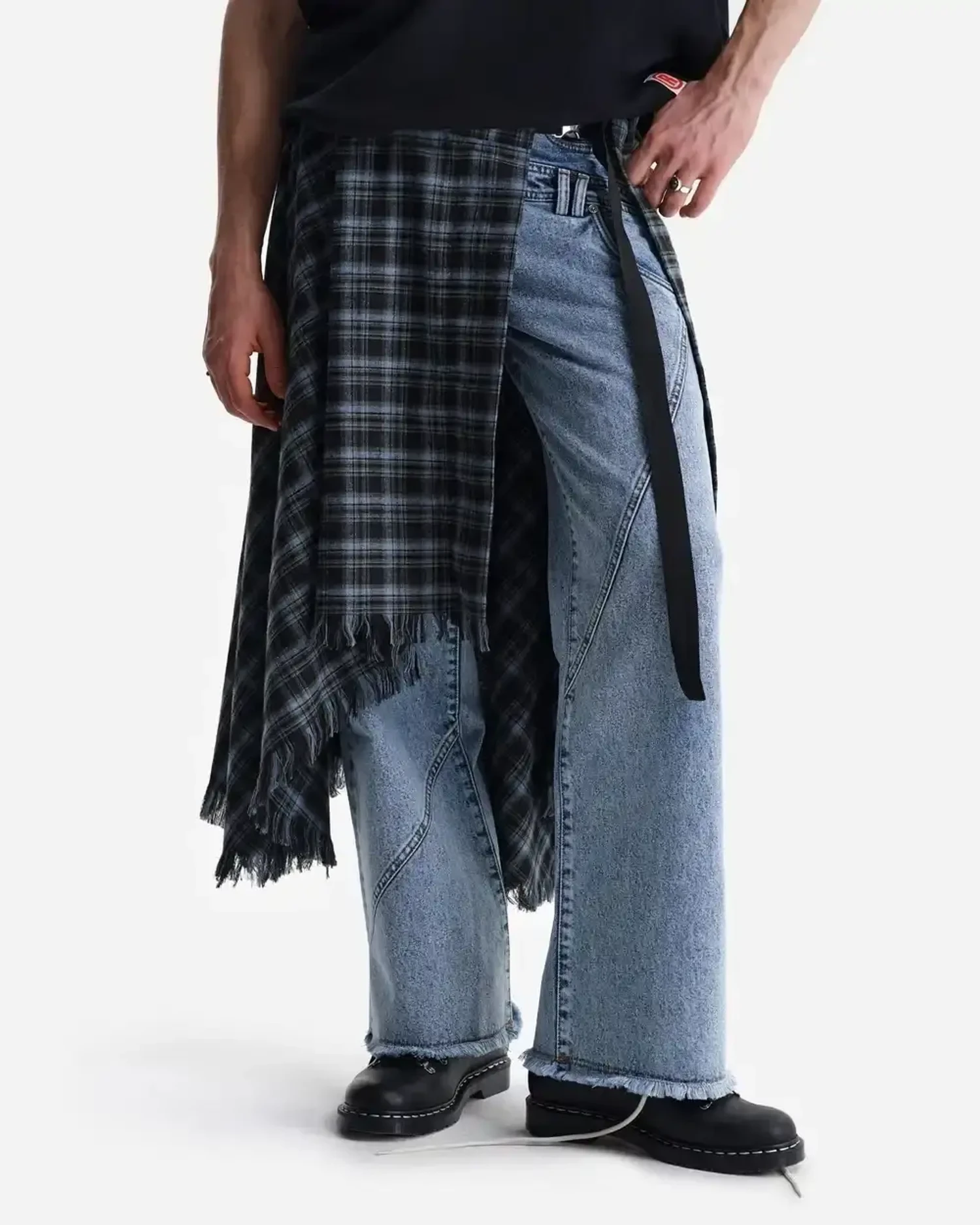 Клетчатая юбка-саронг