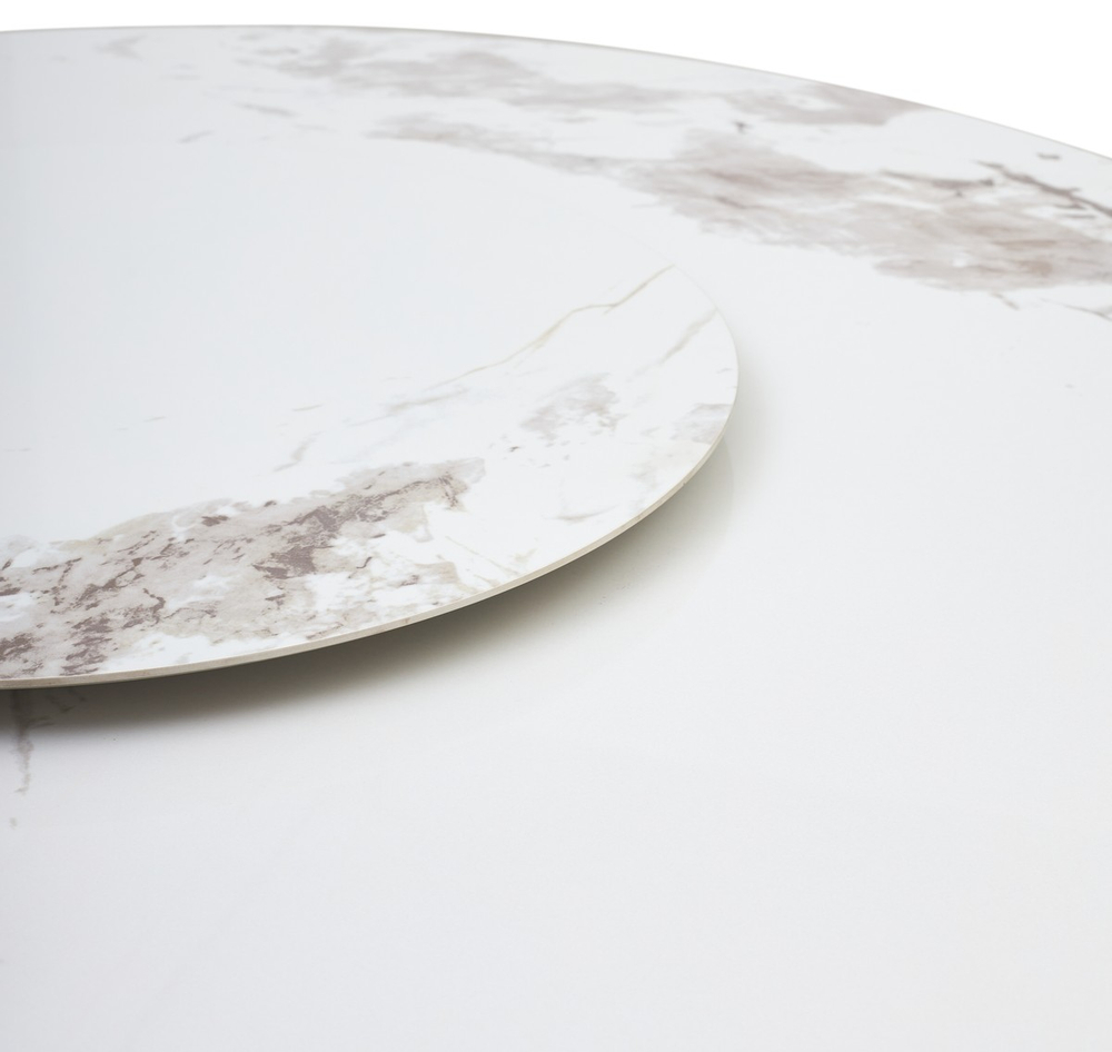 Стол М-City DISAUR Кастелла (Castela) 135 Белый мрамор Ca071, керамика, Орех