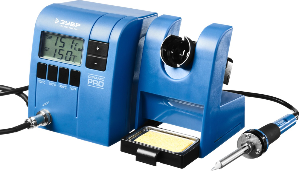 Ceramic, 48 Вт, 150 - 450°C, керамический нагреватель, цифровая паяльная станция, Профессионал (55335)