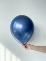 Э Шар хром 12" / 30 см синий сатин Azure (БГ-17)