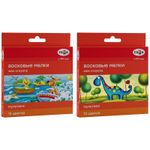 Мелки восковые 12цв. Гамма Мультики, картон. уп.