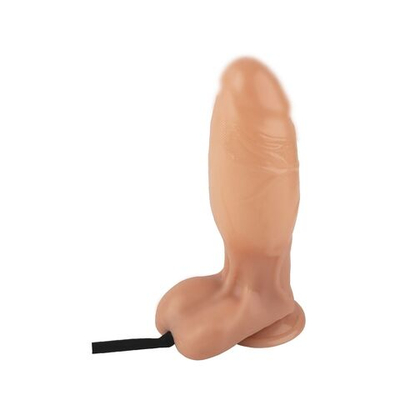 Телесный фаллоимитатор с функцией расширения - 18 см. (Цвет: телесный)