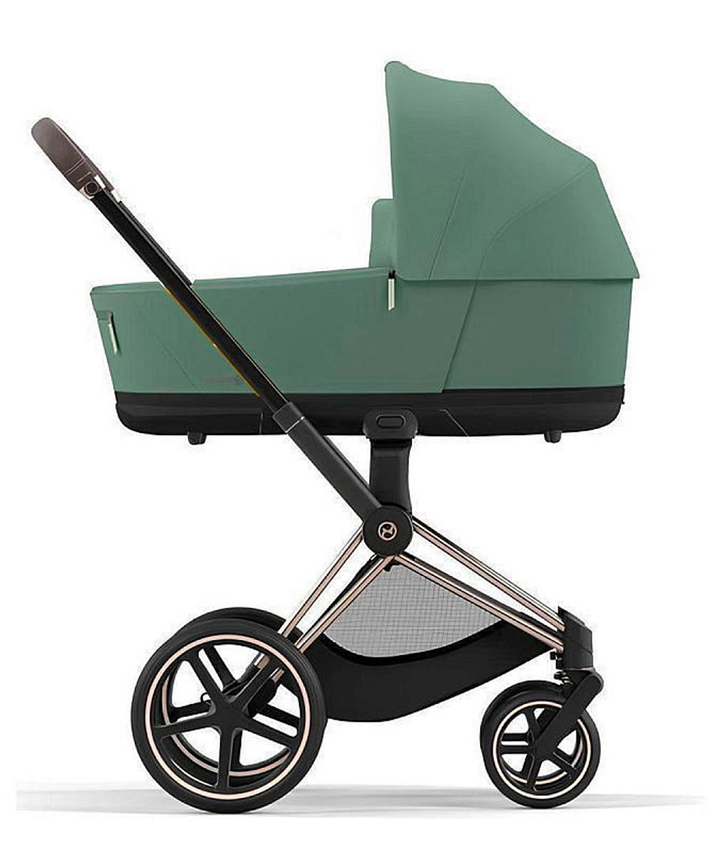 Коляска Cybex Priam IV Rosegold complete и автокресло Cloud G i-Size Moon Black Plus 3 в 1 Leaf Green