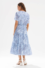 51771 Платье женское (бело-синий принт)
