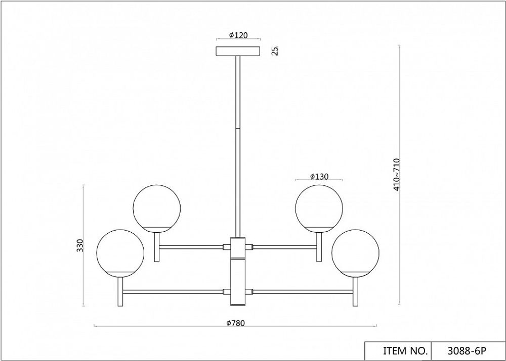 Люстра на штанге F-promo Sheeny 3088-6P