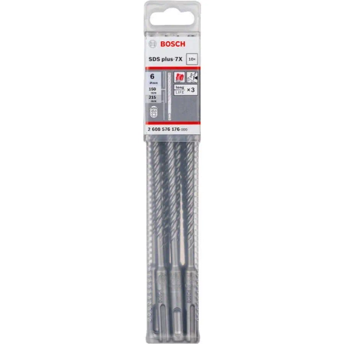 Бур по бетону SDS-plus 7X 6x150x215 мм, 10 шт. BOSCH 2608576176
