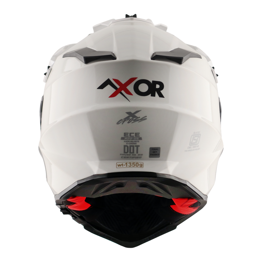 Шлем AXOR X-CROSS DUAL VISOR SC, с визором, цвет белый (S)