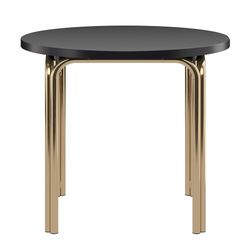 Столик кофейный Ror, Ø50 см, латунь/черный