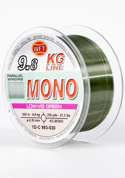 Леска монофильная WFT KG MONO Green 300 м, 0.30 мм