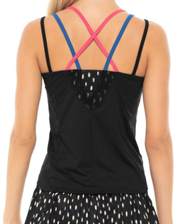 Топ теннисный Lucky in Love Neon Lights Let It Glow Bralette Cami - black