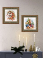 Набор из двух картин "Лошадь - символ 2026 года"