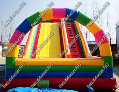 Детский надувной батут-горка "Без радуги никуда" 14*5*9 м