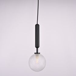 Подвесной светильник RAFFIN Black/Transparent