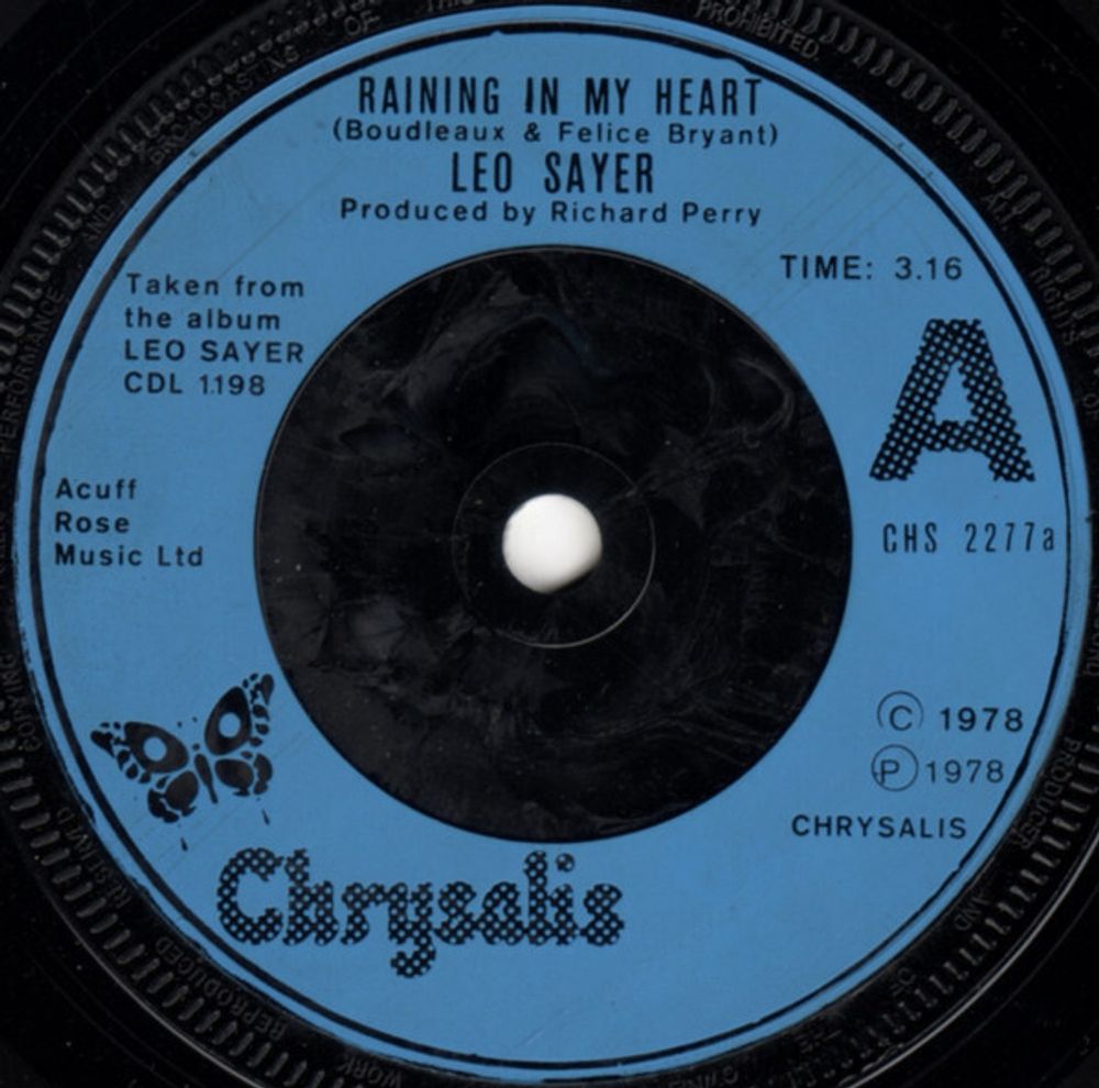 7": Leo Sayer — Raining In My Heart