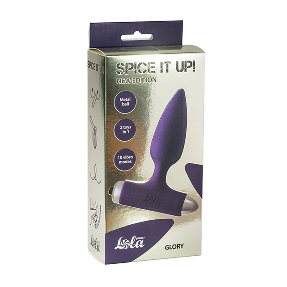 Анальный стимулятор 11см с вибрацией Lola Games Spice it up New Edition Glory Ultraviolet 8015-04lola