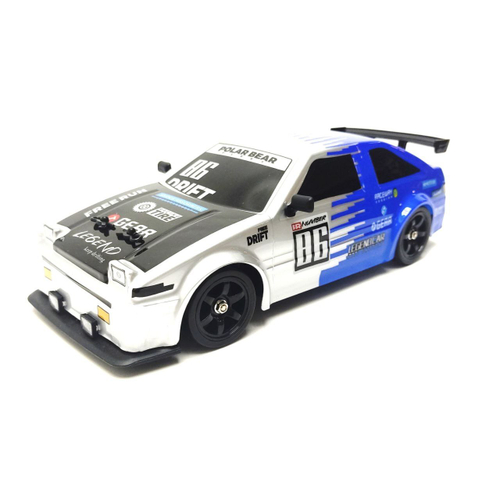 Радиоуправляемая машина для дрифта HB Toyota AE86 (4WD, свет, пар, акб, 1:16) - SC16A07-1 синий