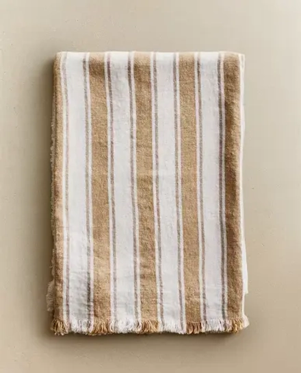 ZARA HOME ПЛЕД В ПОЛОСКУ, РАЗНОЦВЕТНЫЙ