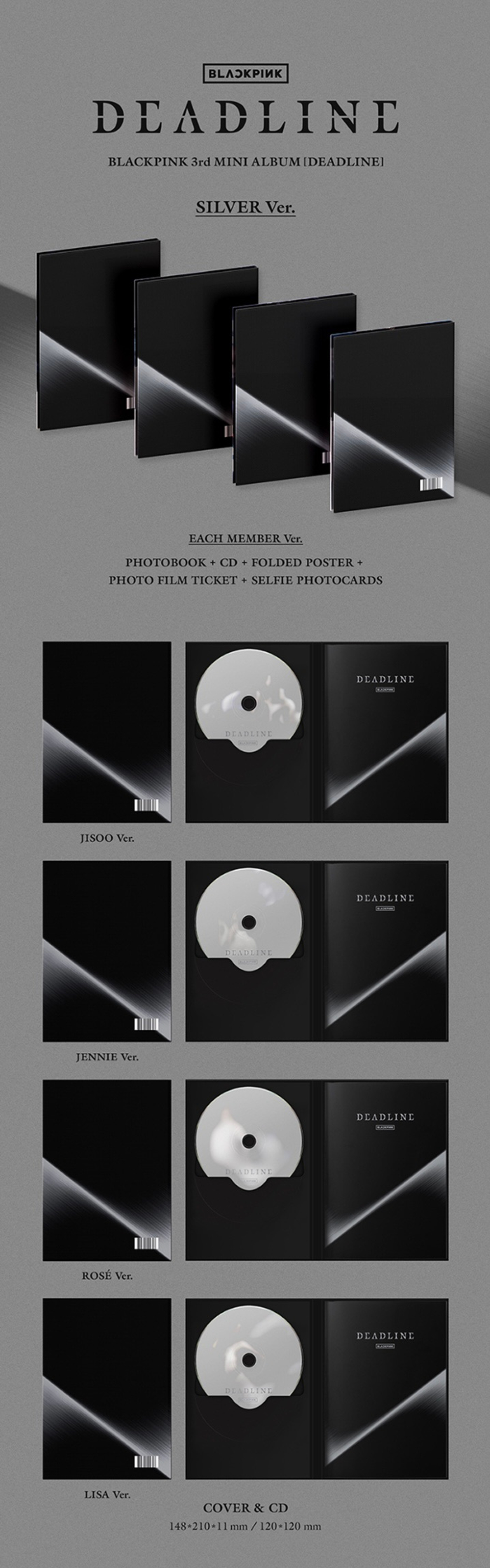 Альбом BLACKPINK - DEADLINE (SILVER Ver.)