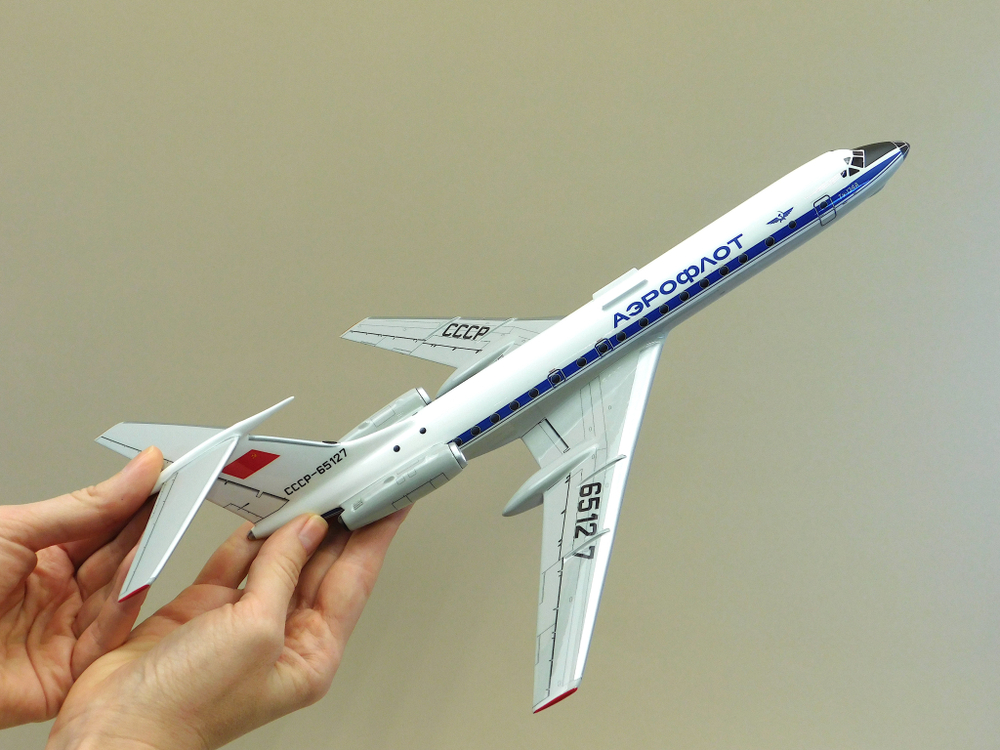 Модель самолета Ту-134А-3 (М1:100, Аэрофлот СССР-65127)
