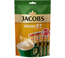 Растворимый кофе Jacobs 3 в 1 Классика, в стиках, 24 шт