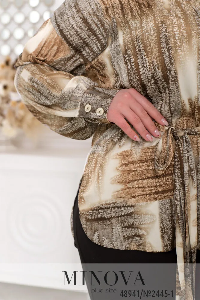 Блуза 2445-1-бежевый Minova