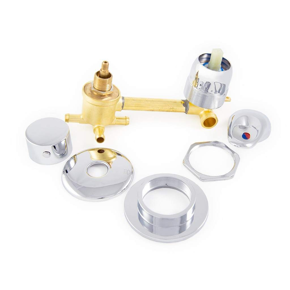 Смеситель для душевой кабины с переключателем на 4 режима 120мм под хомут